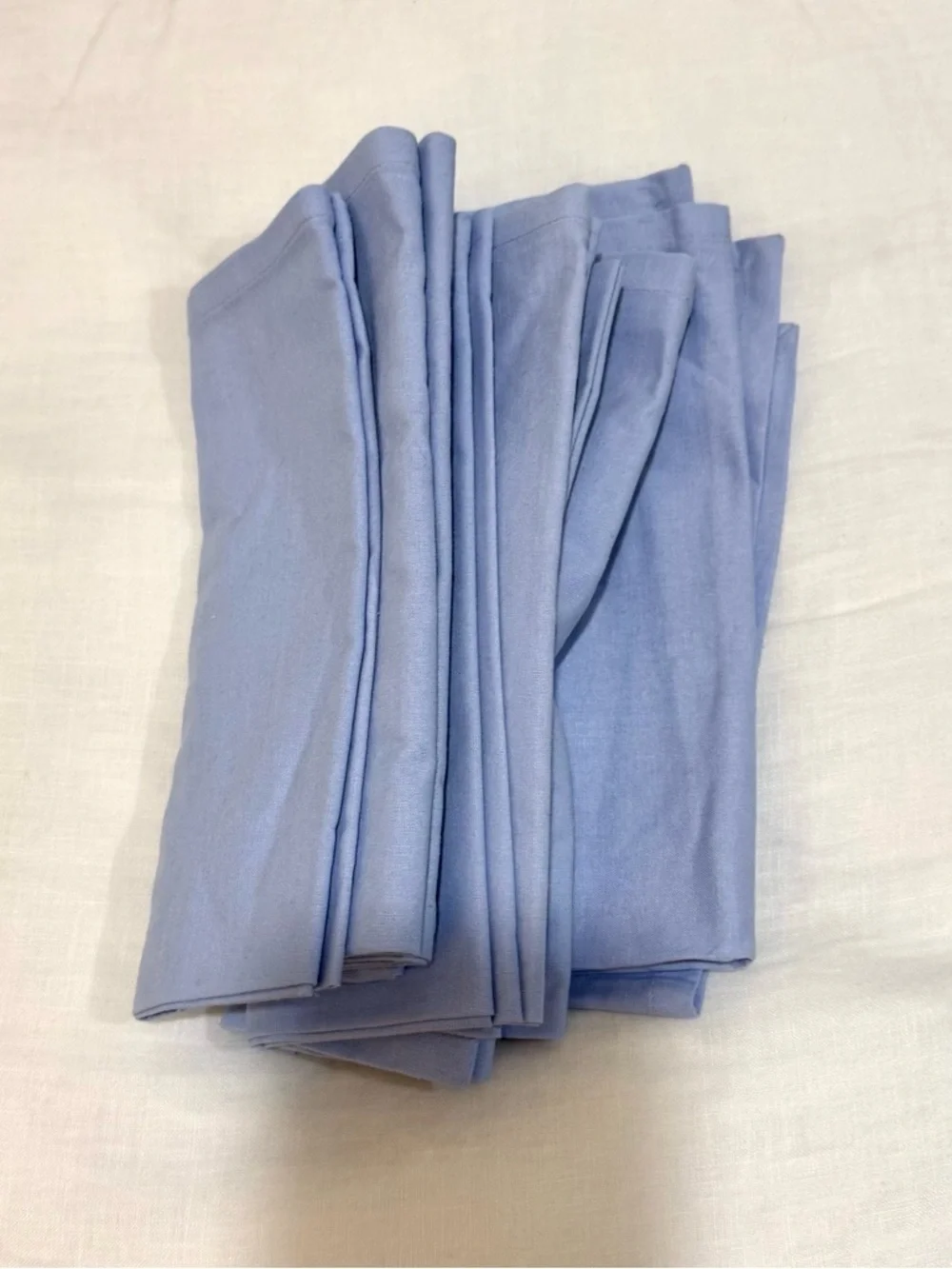 Light Periwinkle Blue Set of 8 Cloth Cotton Napkins NWOT